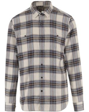 Woolrich Check-Pattern Flannel Shirt - Grey