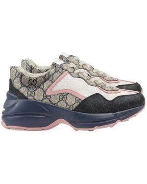 Gucci Gg Supreme Rhyton Sneakers - Blue