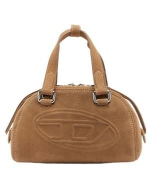 DIESEL Mini 1Dr Dome Leather Tote Bag - Brown