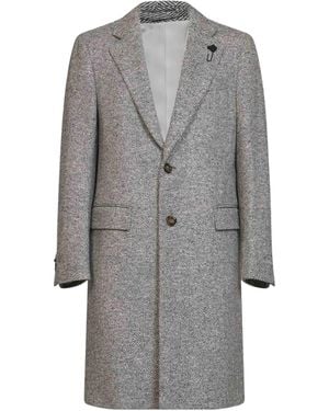 Lardini Single-Breasted Coat - Grey