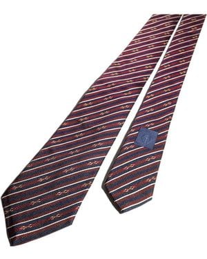 Gucci Striped Horsebit Tie - Purple