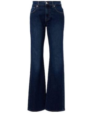 7 For All Mankind Tess High-Rise Straight Jeans - Blue