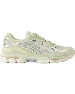 Asics Suede-Trimmed Mesh Sneakers - Green