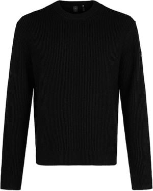 Moose Knuckles Long-Sleeved Round-Neck Sweater - Black