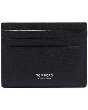 Tom Ford Logo-Stamp Leather Cardholder - Black