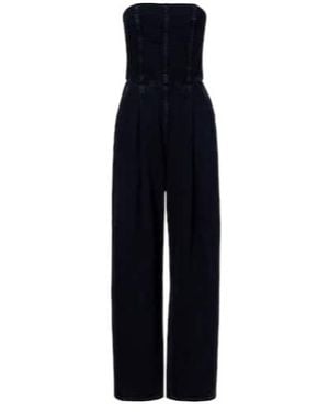 Agolde Agyness Denim Bustier Jumpsuit - Blue