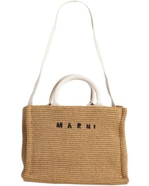 Marni Large Woven Tote Bag - White