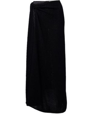 Christopher Esber Knitted Cotton-Blend Maxi Skirt - Black