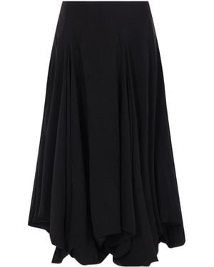 Yohji Yamamoto Draped Asymmetric Skirt - Black