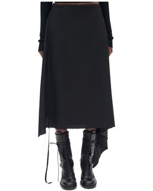 Ann Demeulemeester Wrap Asymmetric Skirt - Black