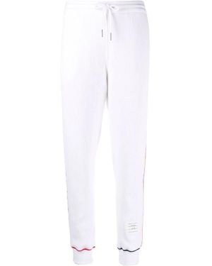Thom Browne Contrast-Trim Track Trousers - White