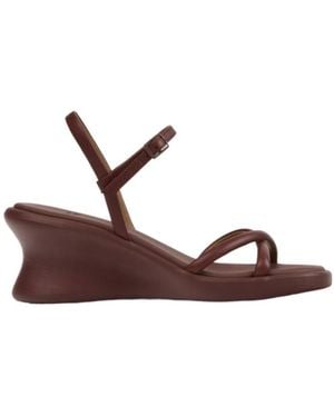 Camper Louise Crossover-Strap Sandals - Brown