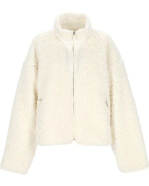 Entire studios Teddy-Effect Zip Jacket - Natural
