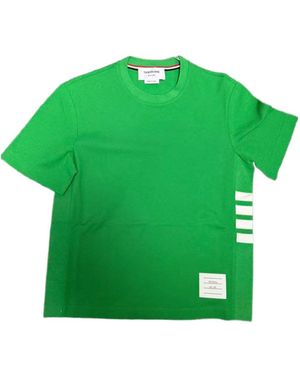 Thom Browne 4-Bar Stripe T-Shirt - Green