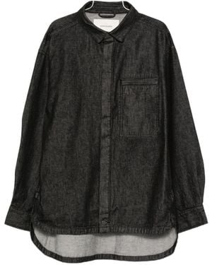 Entire studios Long-Sleeved Denim Shirt - Black