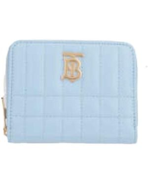 Burberry Lola Quilted Zipped Wallet - Blue