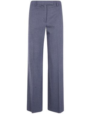 Seventy Wool Wide Leg Pants - Blue