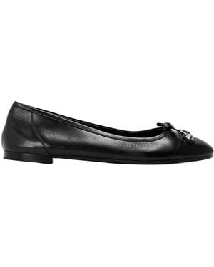 Balenciaga Solid Color Flat Shoes - Black