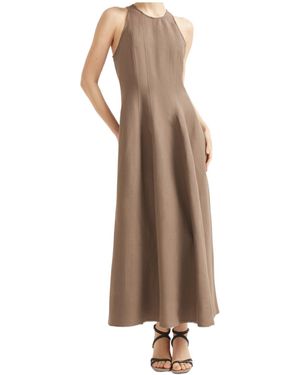 Brunello Cucinelli Sleeveless Crewneck Dress - Brown