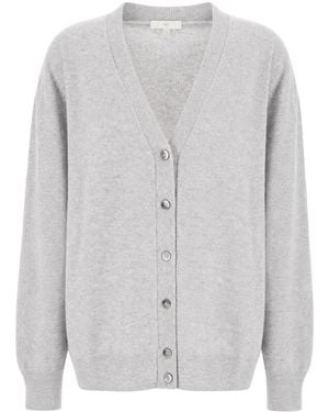 Malo Fine-Knit Cashmere Cardigan - Gray
