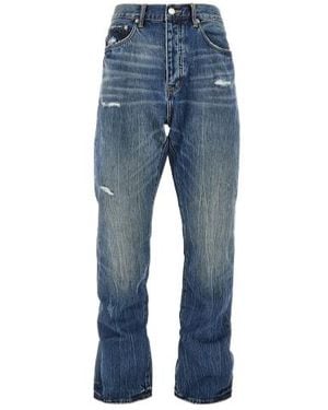 Purple Brand Distressed Straight-Leg Jeans - Blue