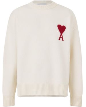 Ami Paris De Coeur Sweatshirt - White