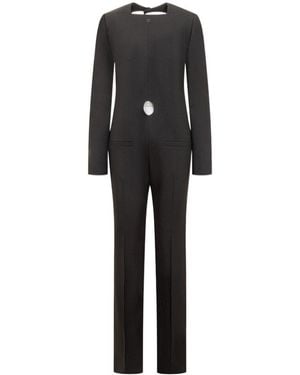 Courreges Holistic Open Back Jumpsuit - Black