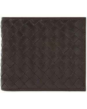 Bottega Veneta Intrecciato Weave Wallet - Grey