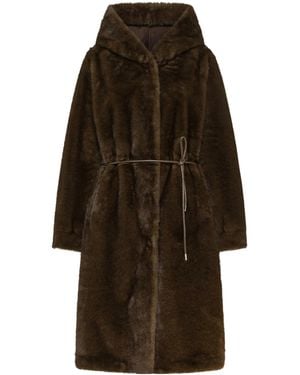 Seventy Faux-Fur Hooded Coat - Brown