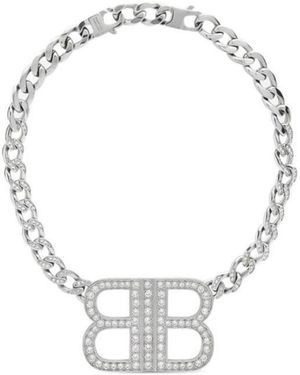 Balenciaga Bb 2.0 Necklace - Metallic