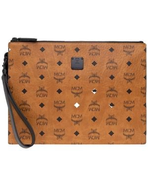 MCM Logo Handbag - Brown