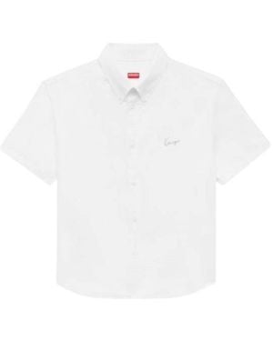KENZO Signature' Casual Short Sleeve Shirt - White