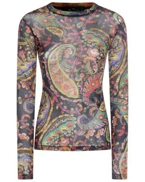 Etro Paisley Printed Top - Brown