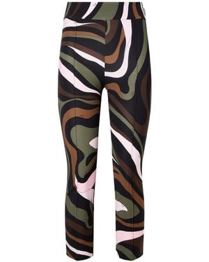 PUCCI Colourful Printed Cropped Trousers - Black