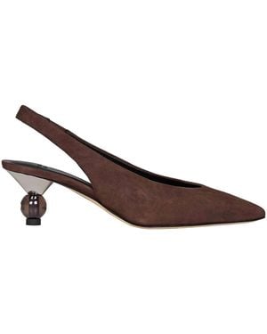 Weekend by Maxmara Bauble Heel Slingbacks - Brown