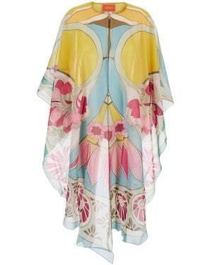 La DoubleJ La Doublej Maria Printed Beach Cape - White