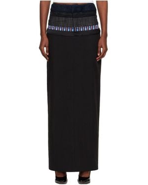 Edward Cuming Layered Midi Skirt - Black