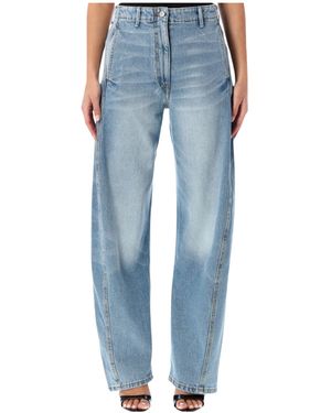 Magda Butrym Mid Waist Straight-Leg Jeans - Blue