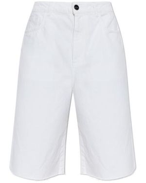 Rohe Raw-Hem Denim Shorts - White