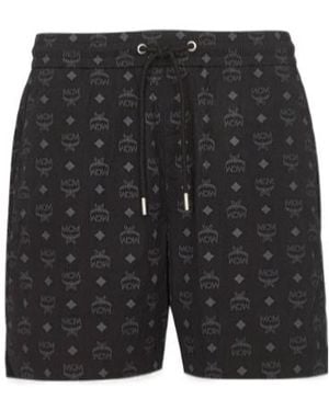 MCM Monogram Print Shorts - Black