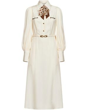 Zimmermann Long-Sleeved Dress - White