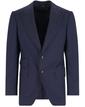 Tom Ford Two-Piece Slim Cut Suit - Blue