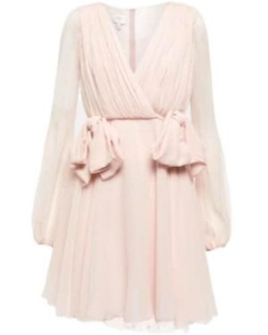 Giambattista Valli Bow-Detail Ruched Minidress - Pink
