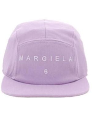 MM6 by Maison Margiela Logo-Embroidered Cotton Trucker Cap - Purple