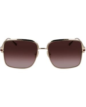 Ferragamo Geometric Frame Sunglasses - Brown