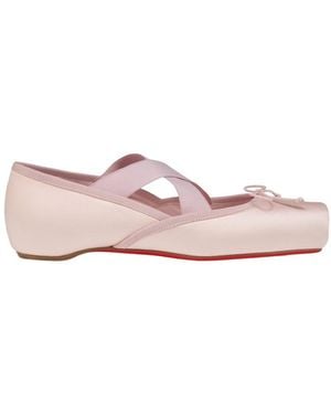 Christian Louboutin Square-Toed Ballet Shoes - Pink