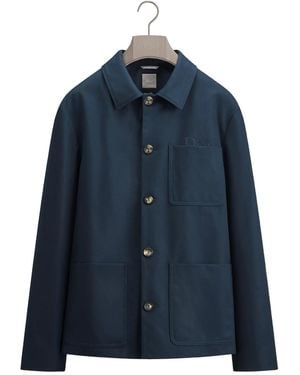 Dior Homme Logo Embroidered Work Jacket - Blue