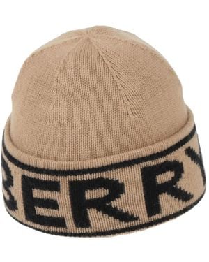 Burberry Lightweight Cashmere Knitted Hat - Natural