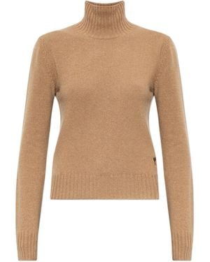 Ami Paris Ami De Coeur Roll-Neck Sweater - Natural