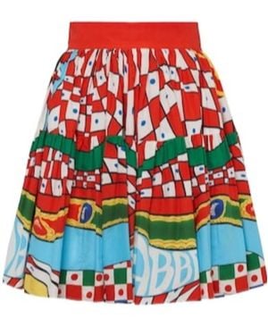 Dolce & Gabbana Carretto Printed Miniskirt - Red